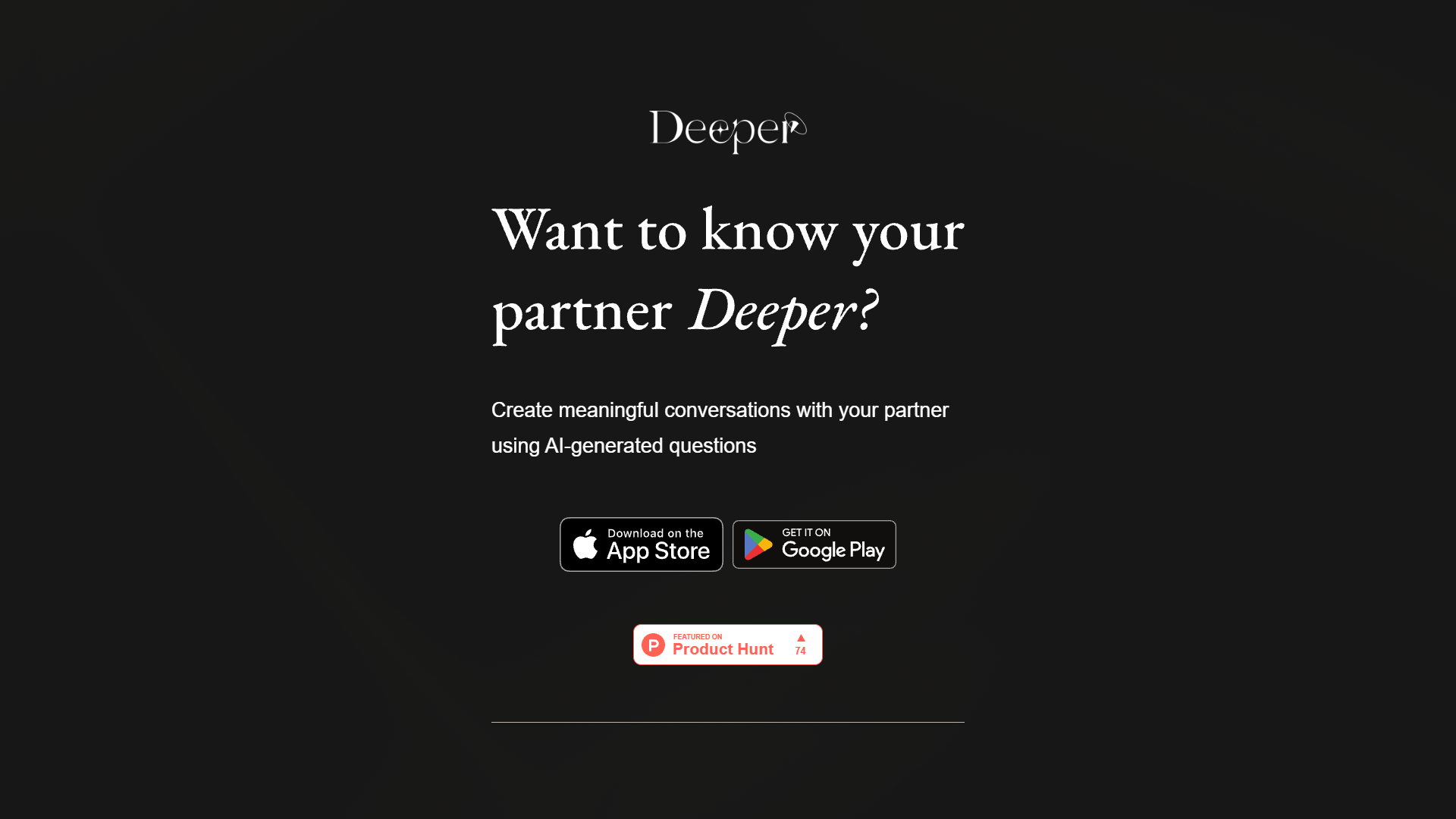 Couple Questions — Deeper Couple Questions — Deeper