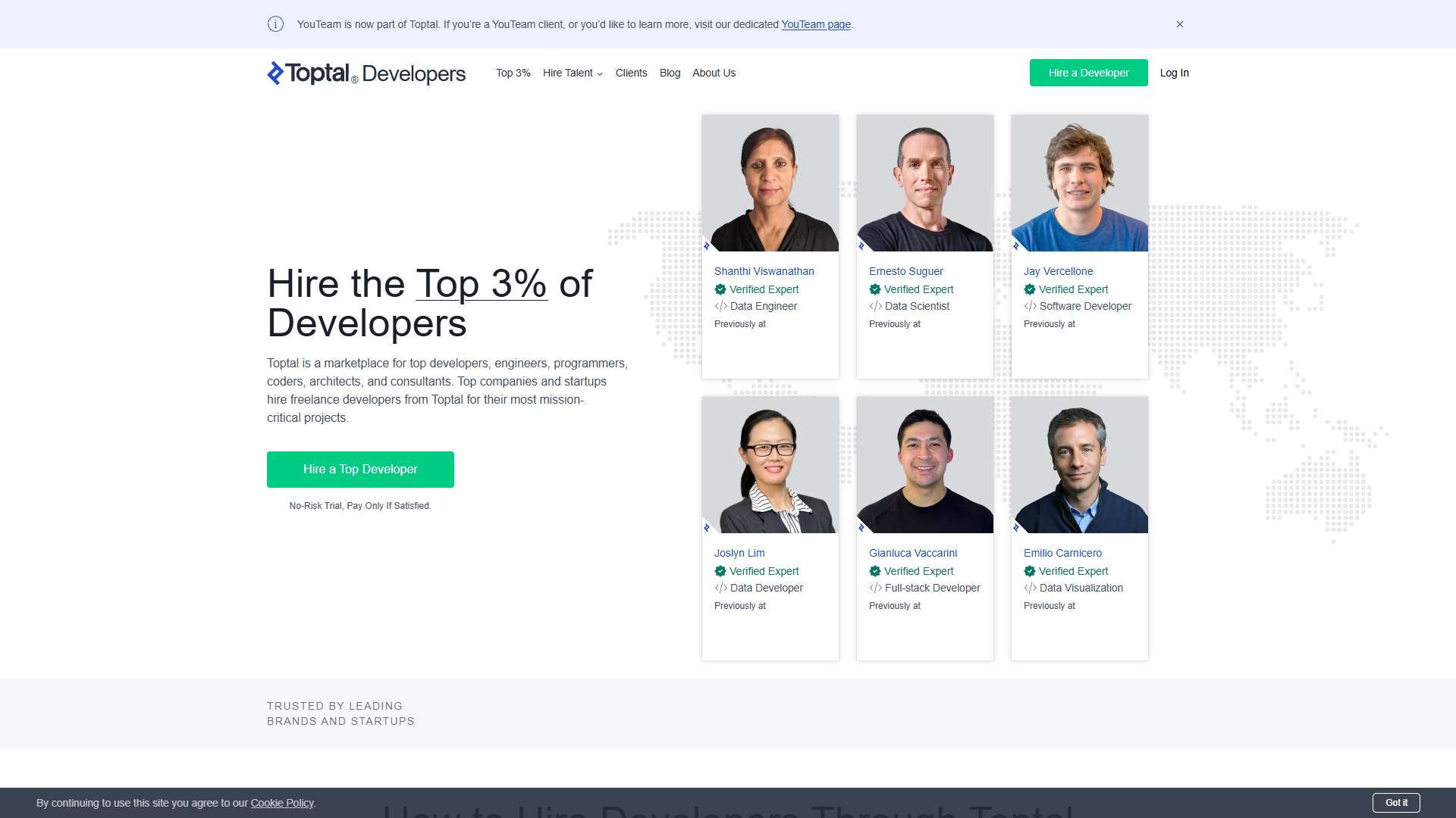 Toptal Developers Marketplace Toptal Developers Marketplace