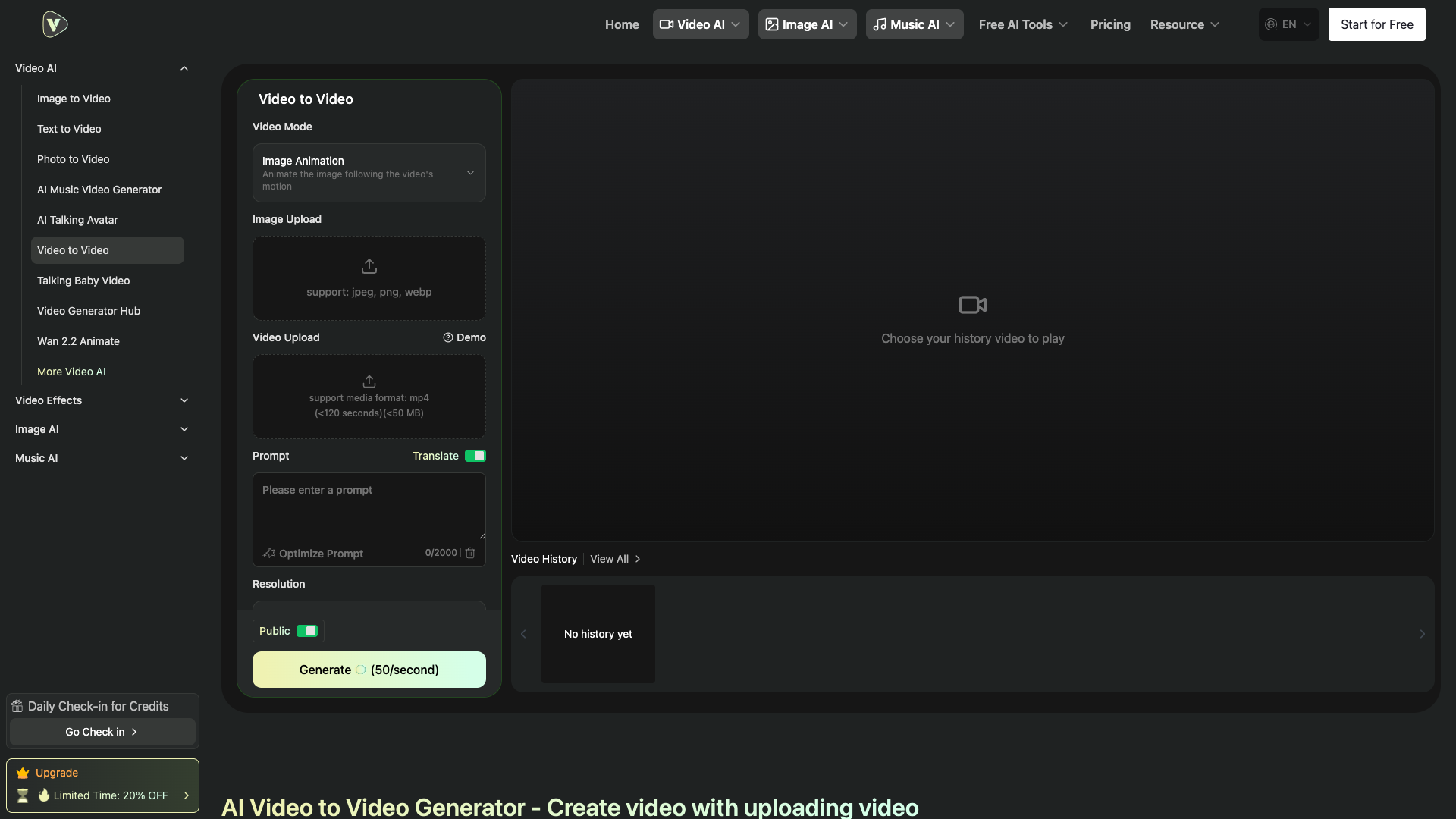 VideoWeb AI Video to Video VideoWeb AI Video to Video
