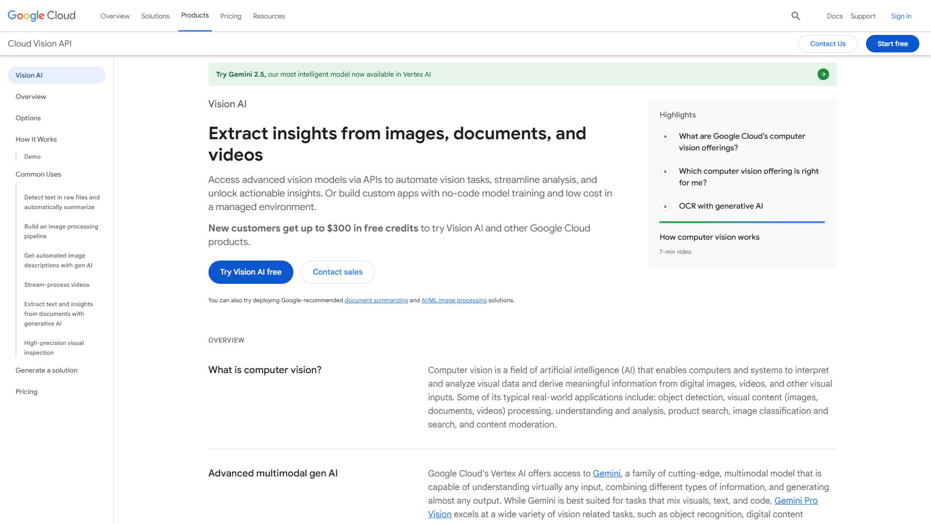 Google Cloud Vision AI Google Cloud Vision AI