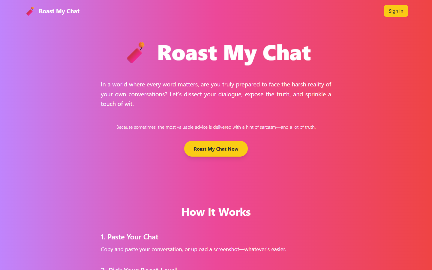 Roast My Chat Roast My Chat