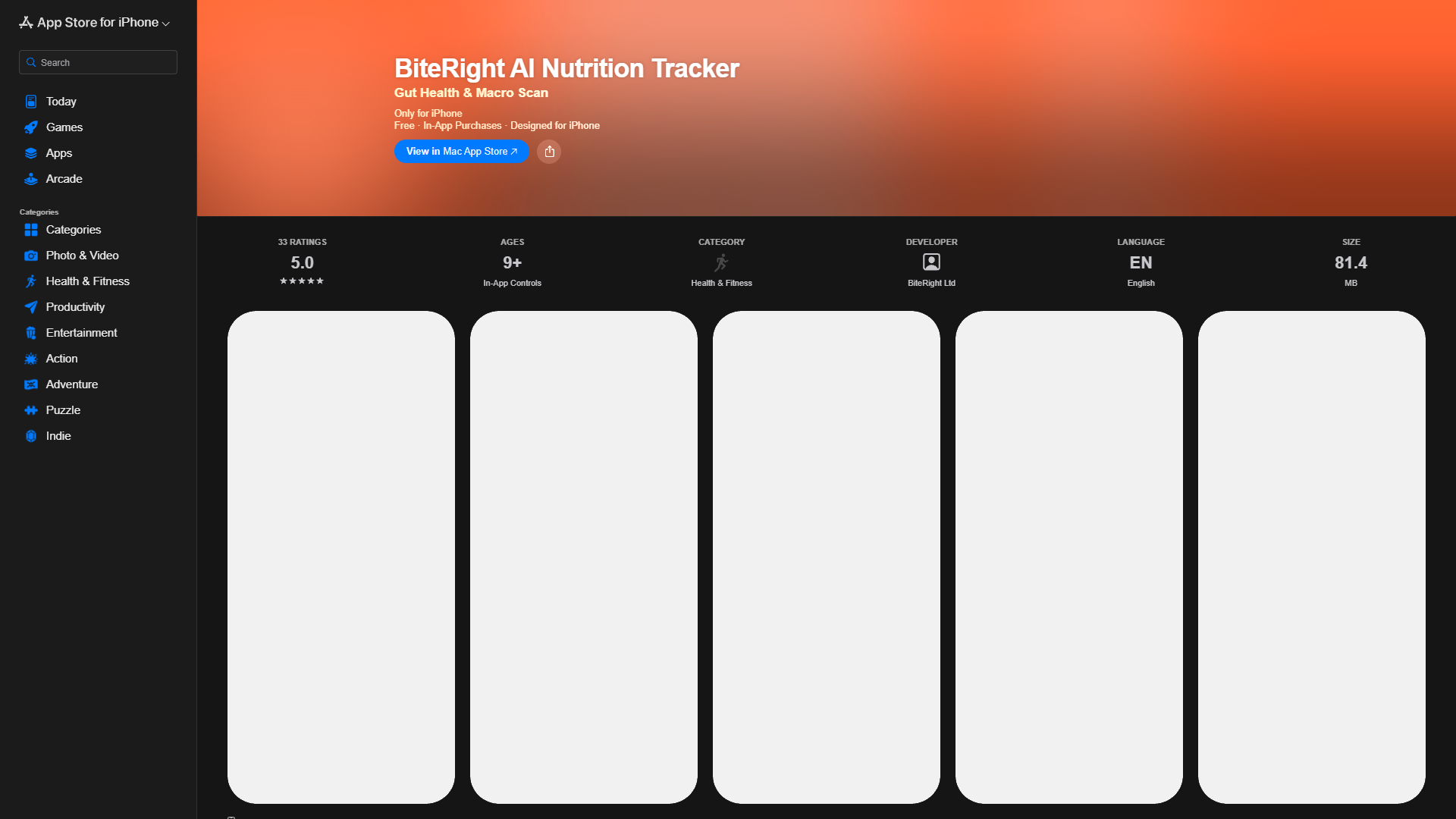 BiteRight AI Nutrition Tracker BiteRight AI Nutrition Tracker