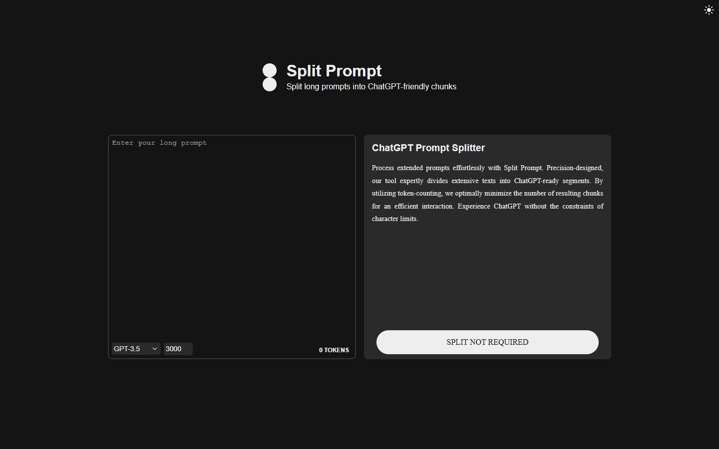 Split Prompt Split Prompt
