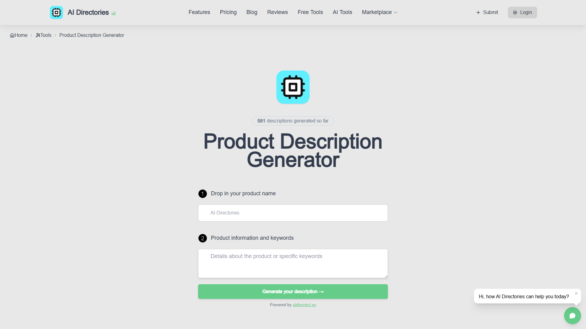 Product Description Generator Product Description Generator