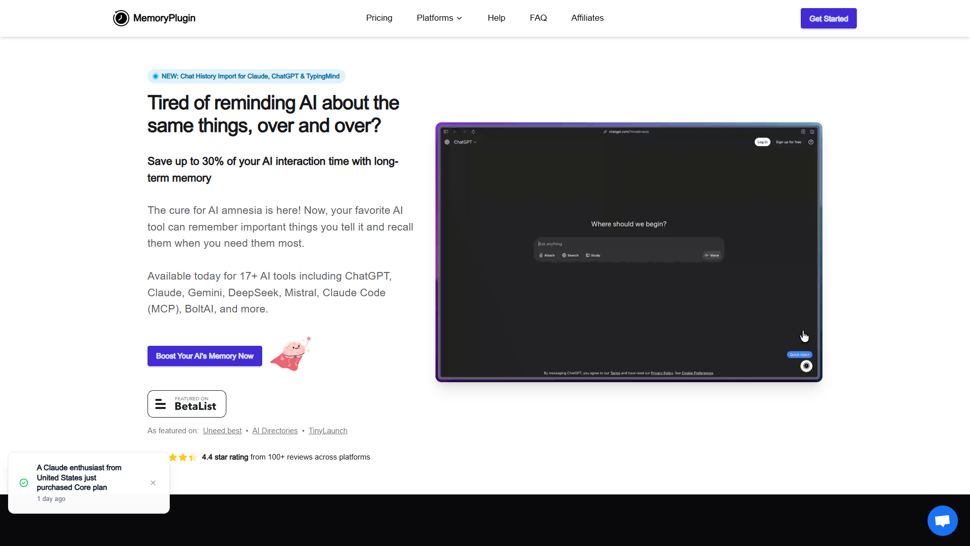 MemoryPlugin MemoryPlugin