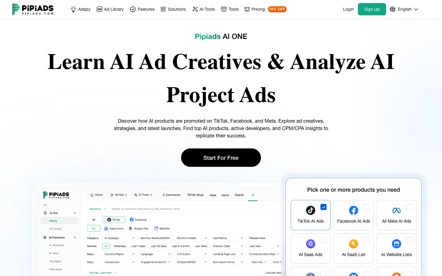 Pipiads AI SaaS Ad Creative Center Pipiads AI SaaS Ad Creative Center