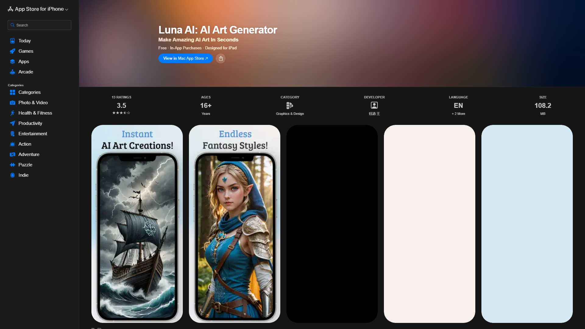 Luna AI: AI Art Generator Luna AI: AI Art Generator