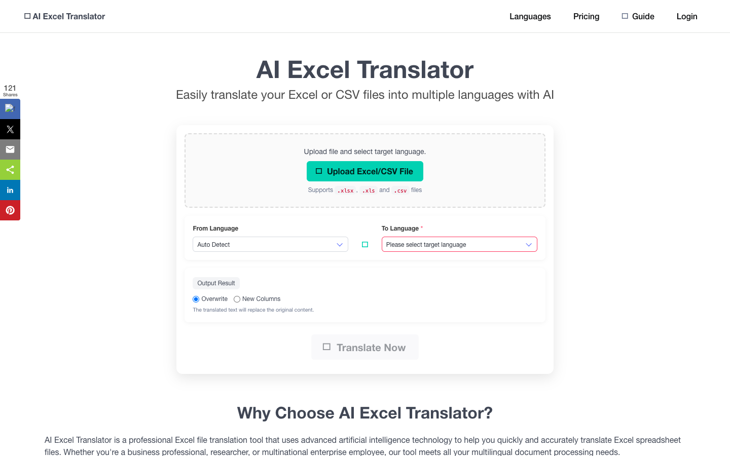 AI Excel Translator AI Excel Translator