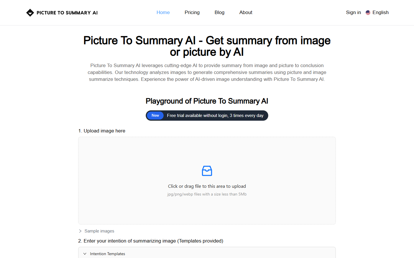 Picture To Summary AI Picture To Summary AI