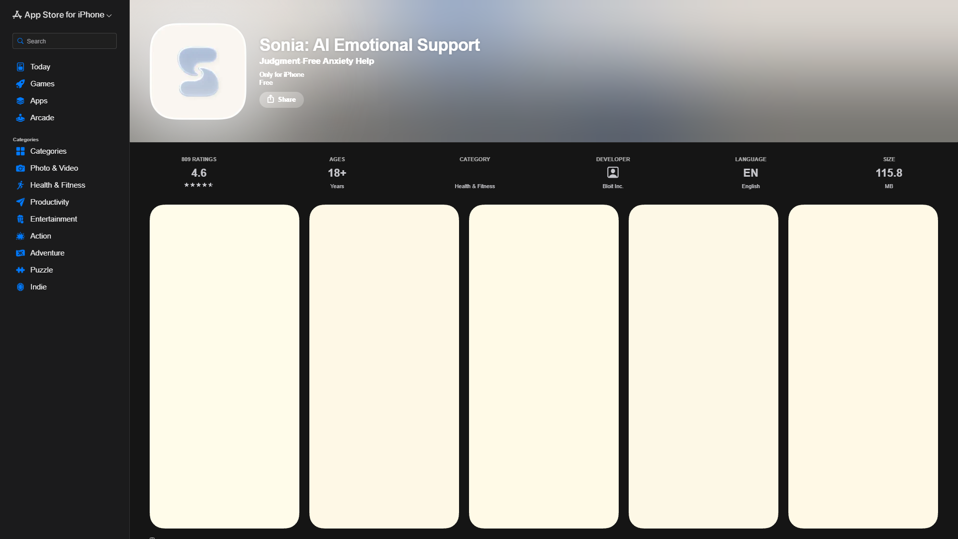 Sonia: AI Emotional Support Sonia: AI Emotional Support
