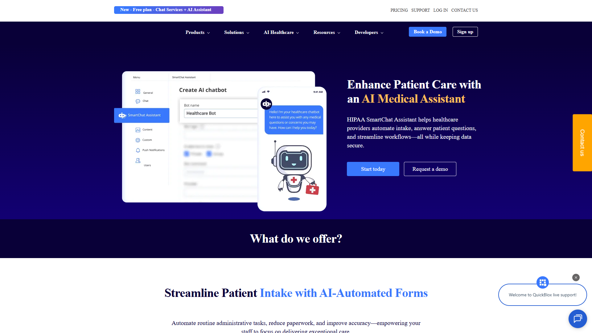 QuickBlox AI Healthcare Chatbot QuickBlox AI Healthcare Chatbot