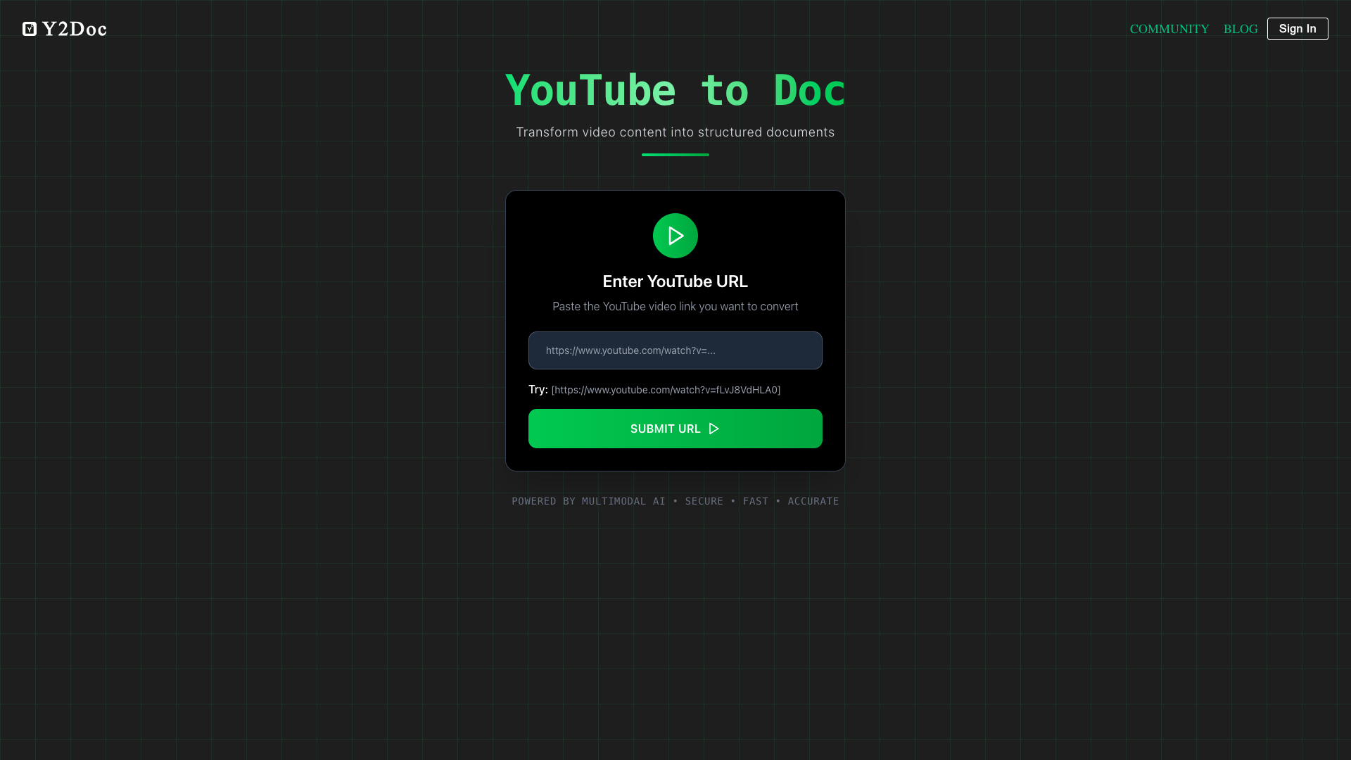 YouTube to Doc YouTube to Doc
