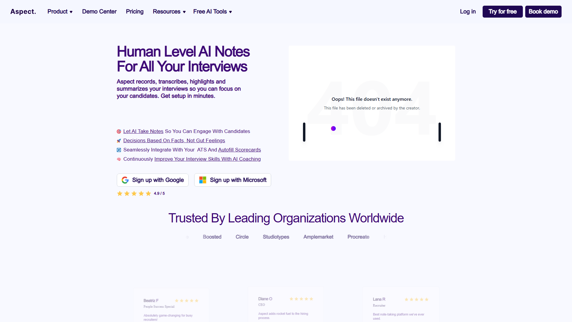 Aspect — AI Interview Notes Aspect — AI Interview Notes