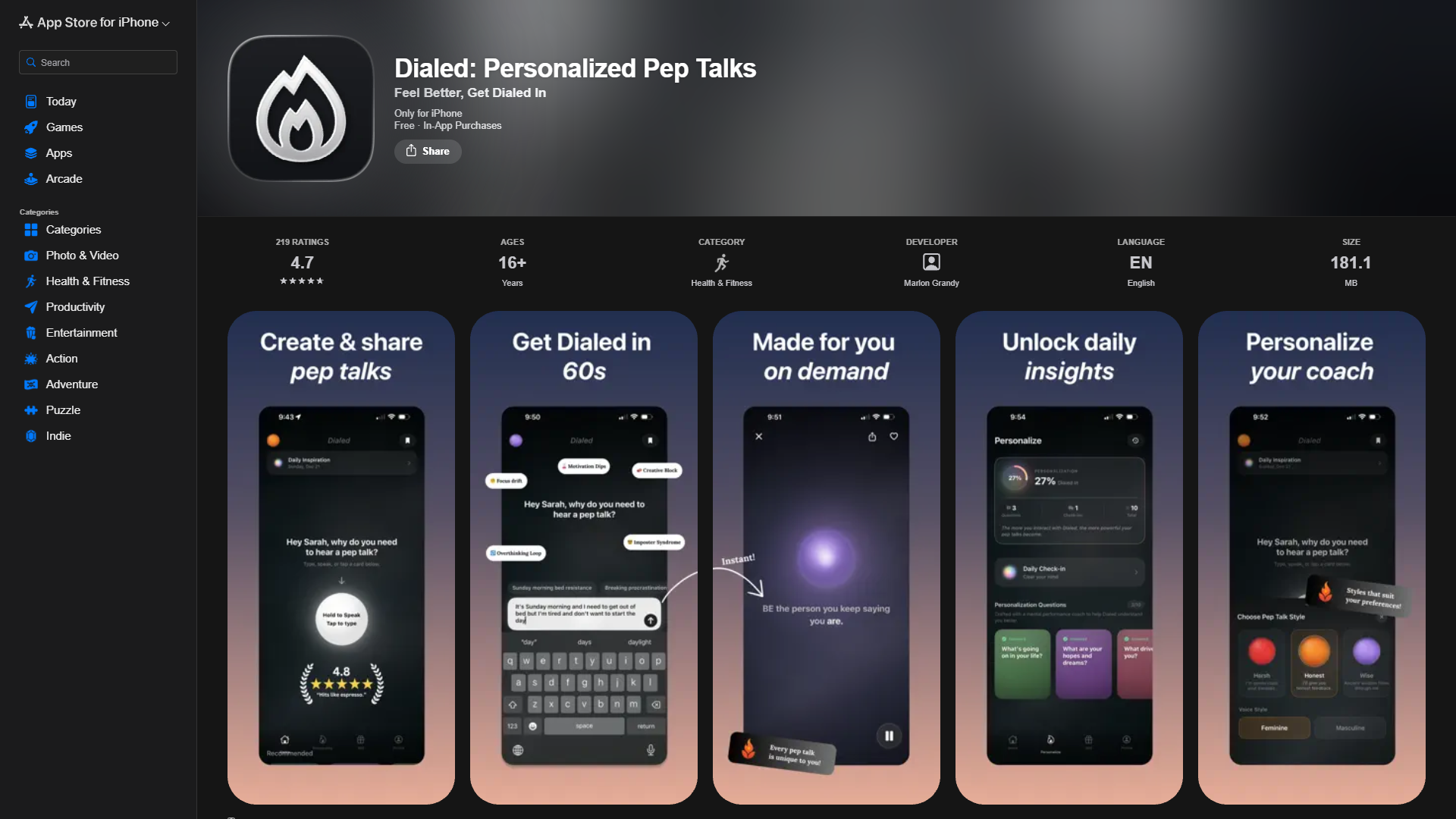 Dialed: Personalized Pep Talks Dialed: Personalized Pep Talks