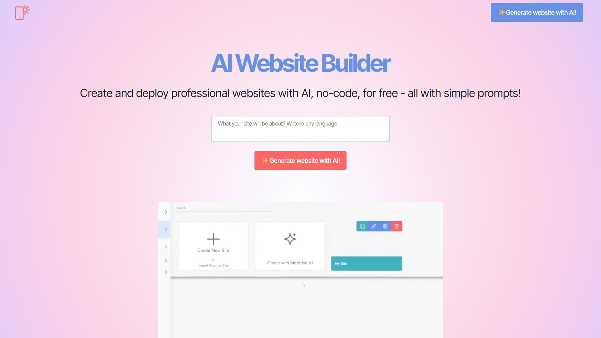 Mobirise AI Website Builder Mobirise AI Website Builder