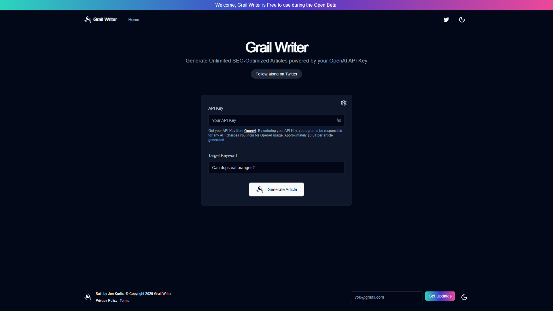Grail Writer Grail Writer