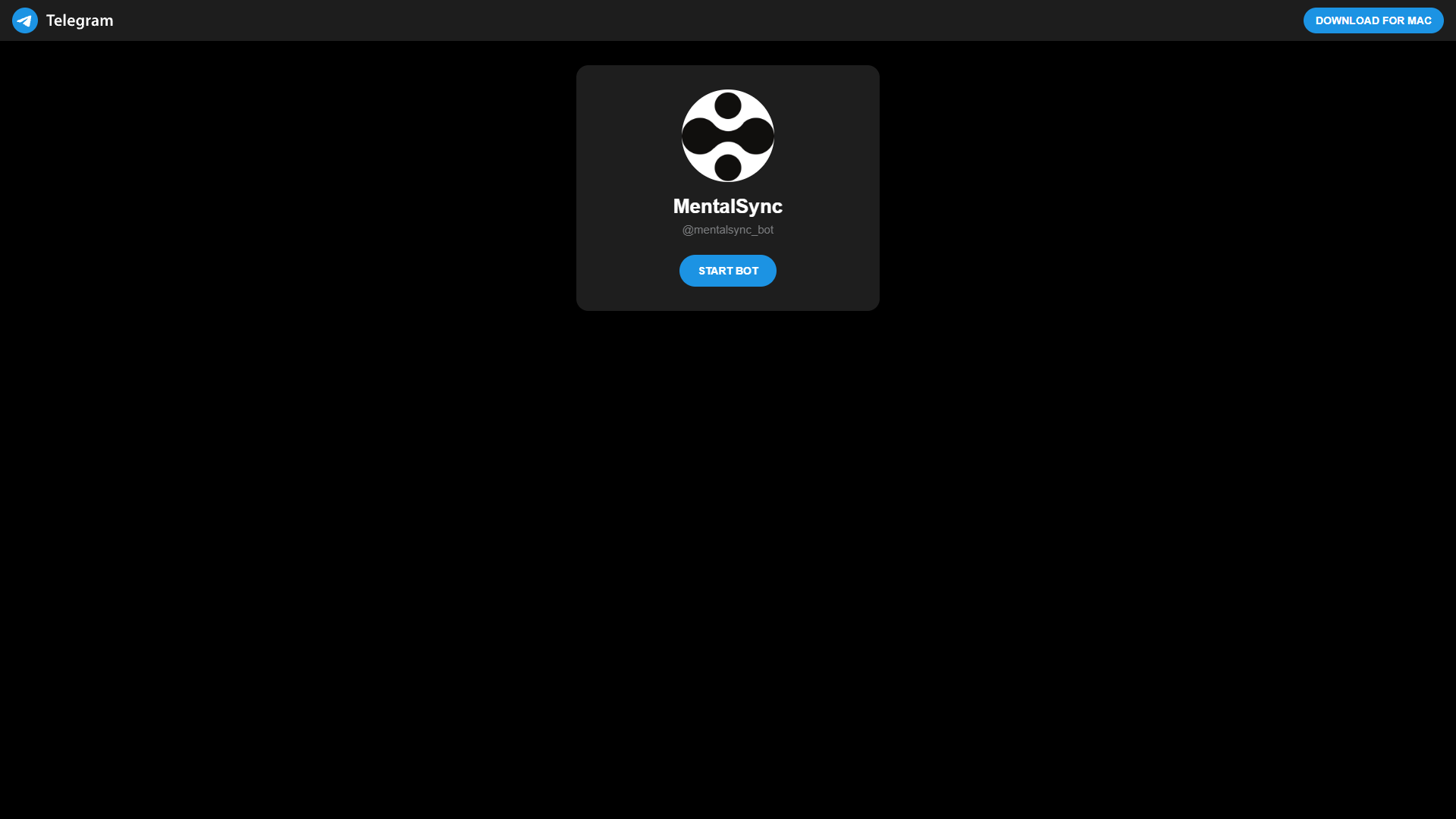 MentalSync Telegram Bot MentalSync Telegram Bot