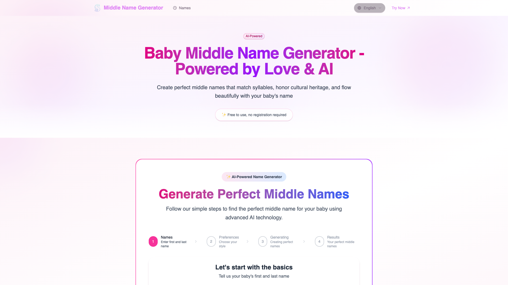 Middle Name Generator Middle Name Generator
