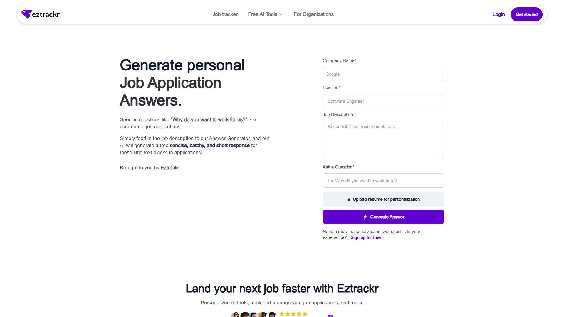Eztrackr Job Application Answer Generator Eztrackr Job Application Answer Generator