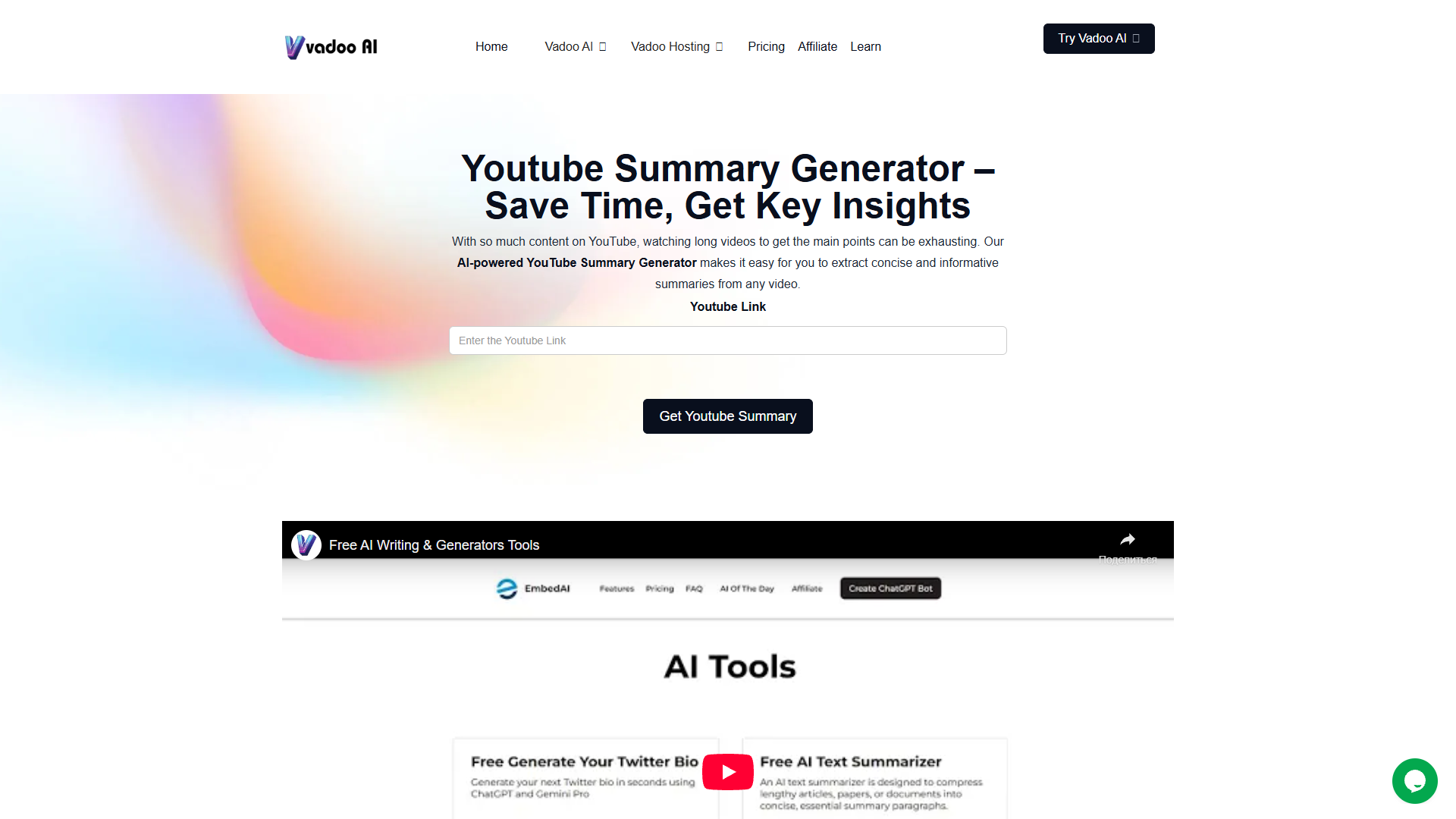 YouTube Summary Generator YouTube Summary Generator