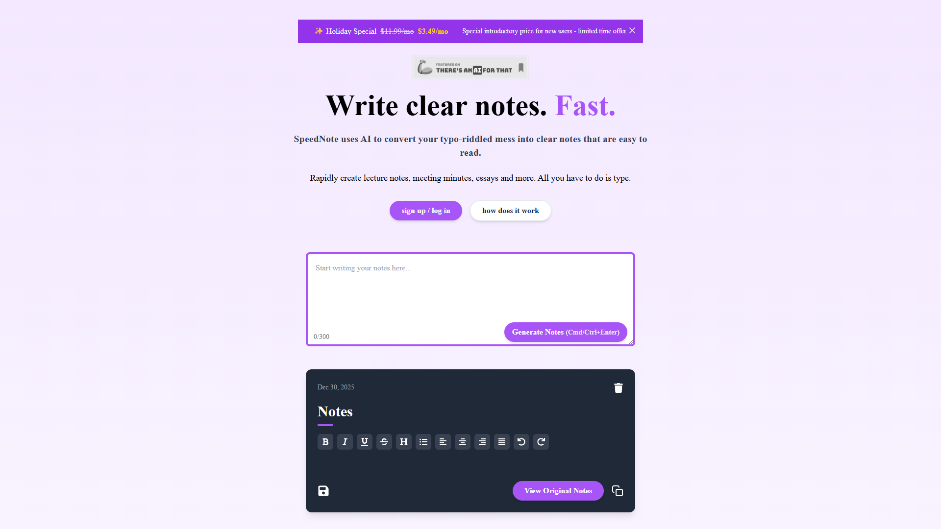 SpeedNote AI SpeedNote AI