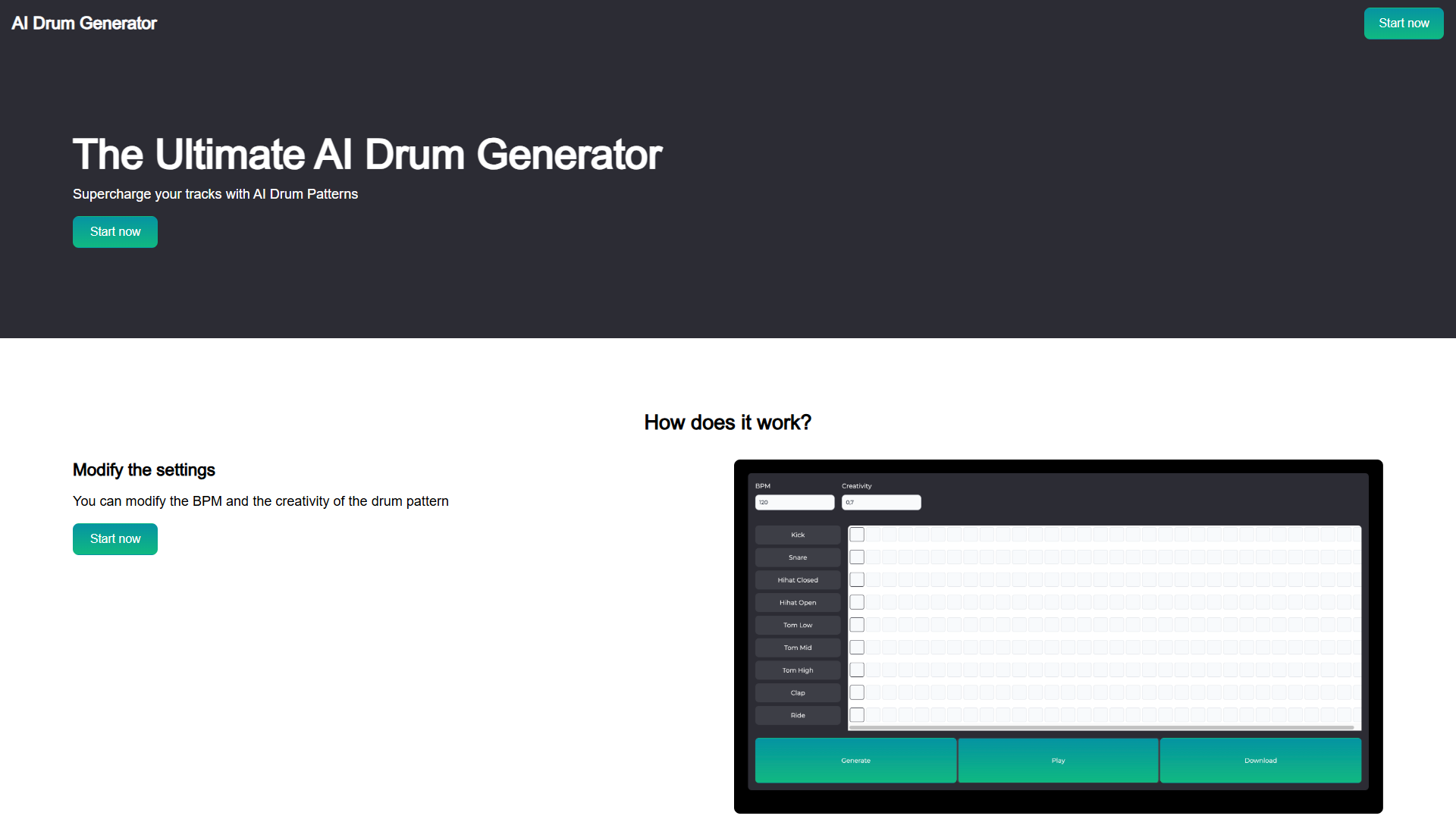 AI Drum Generator AI Drum Generator