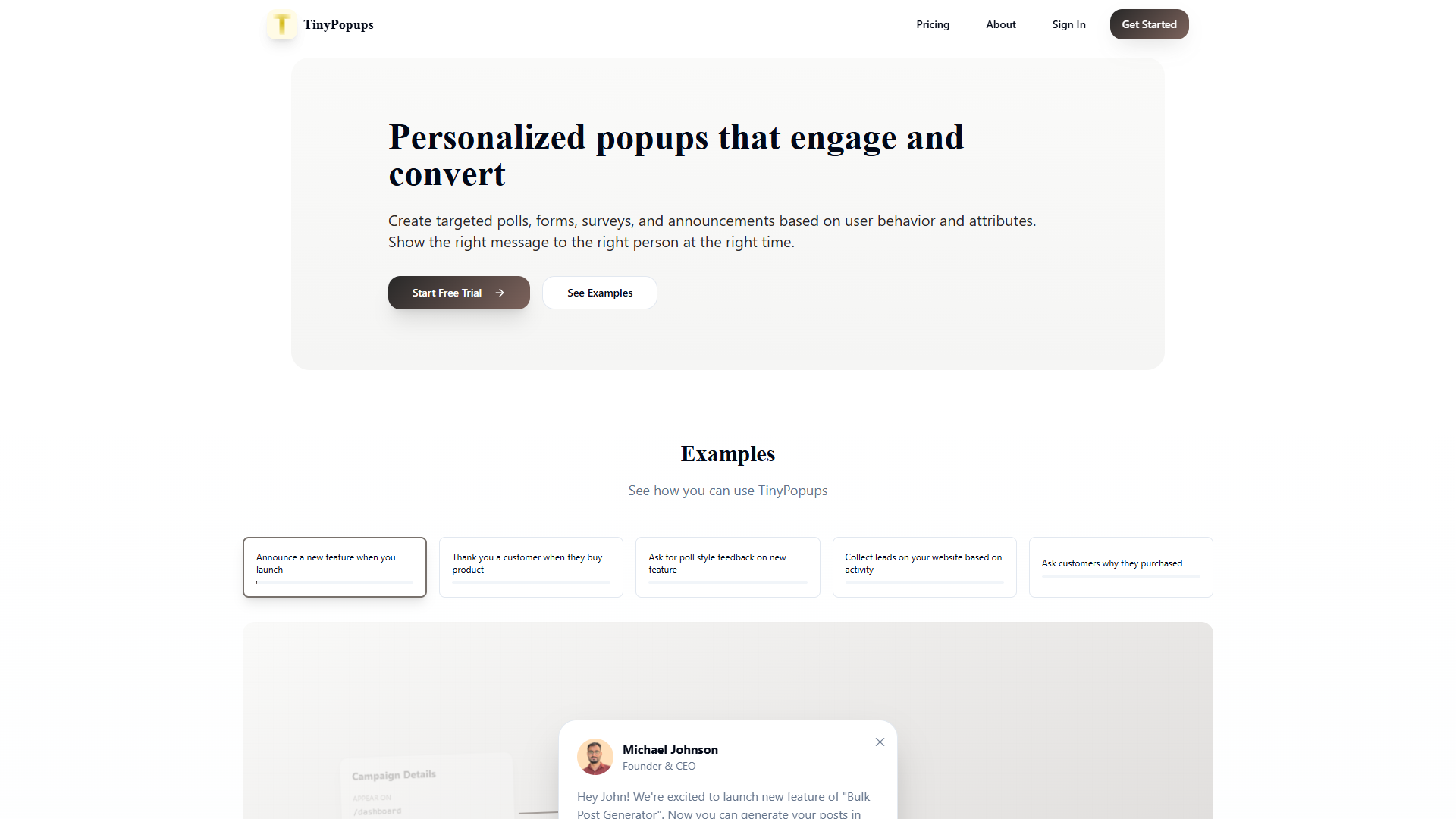 TinyPopups TinyPopups