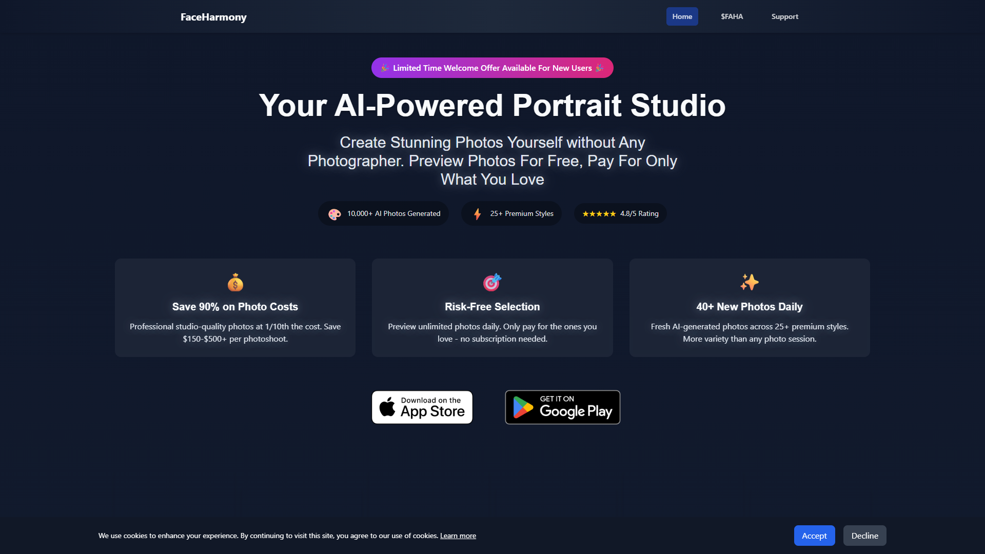 FaceHarmony — AI Portrait Studio FaceHarmony — AI Portrait Studio