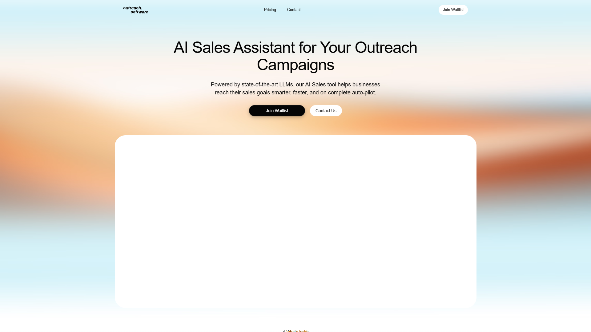 Outreach AI Sales Assistant Outreach AI Sales Assistant