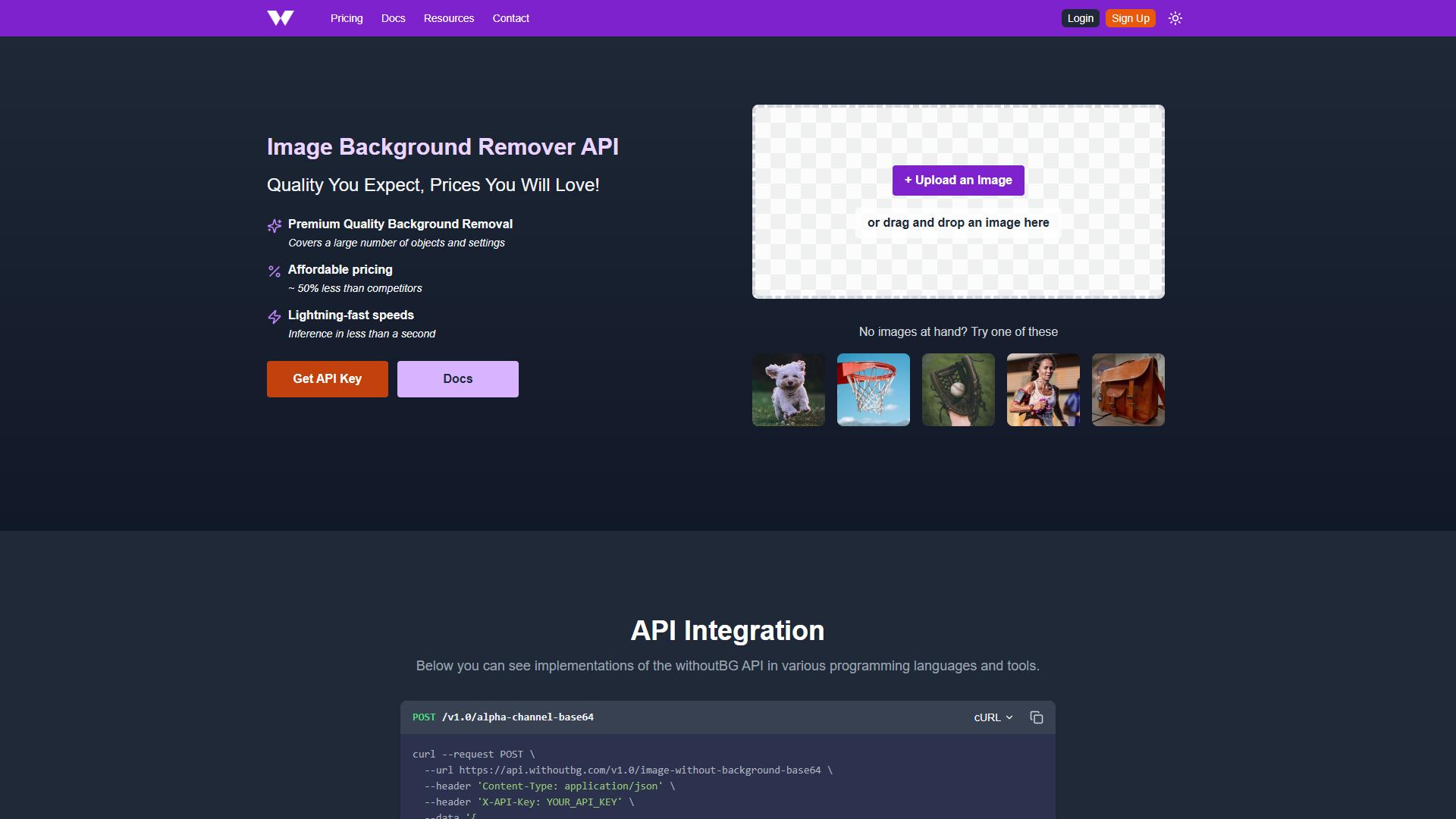 WithoutBG API WithoutBG API