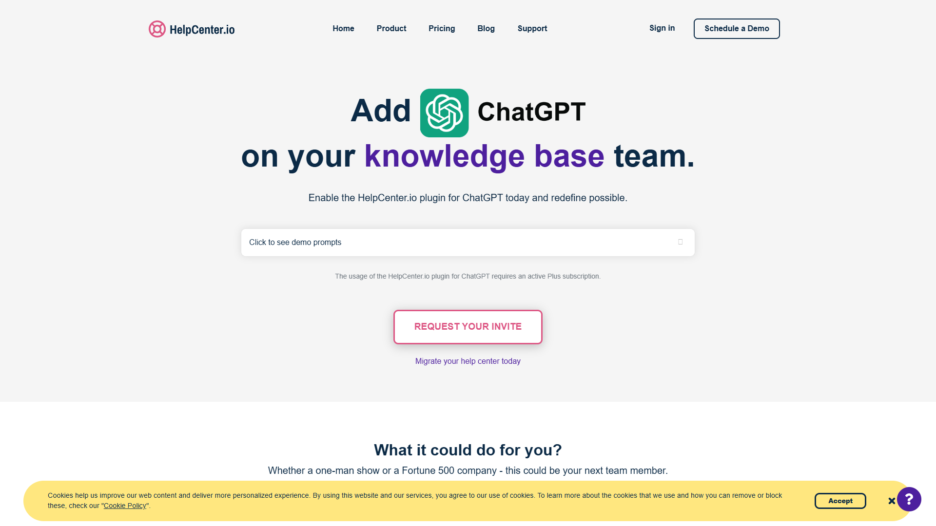 HelpCenter.io Plugin for ChatGPT HelpCenter.io Plugin for ChatGPT