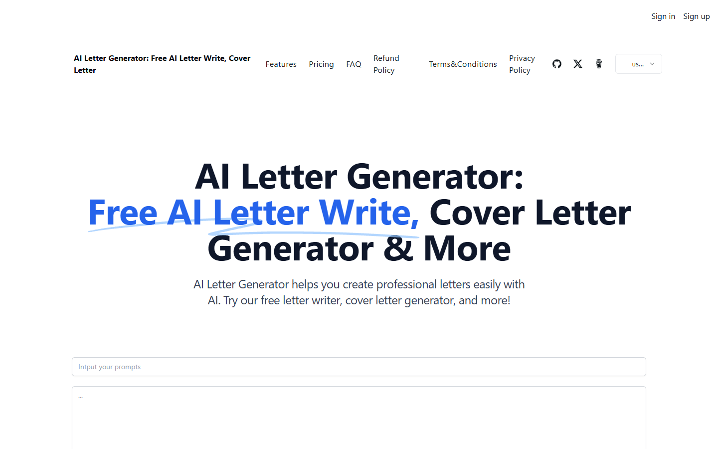 AI Letter Generator AI Letter Generator