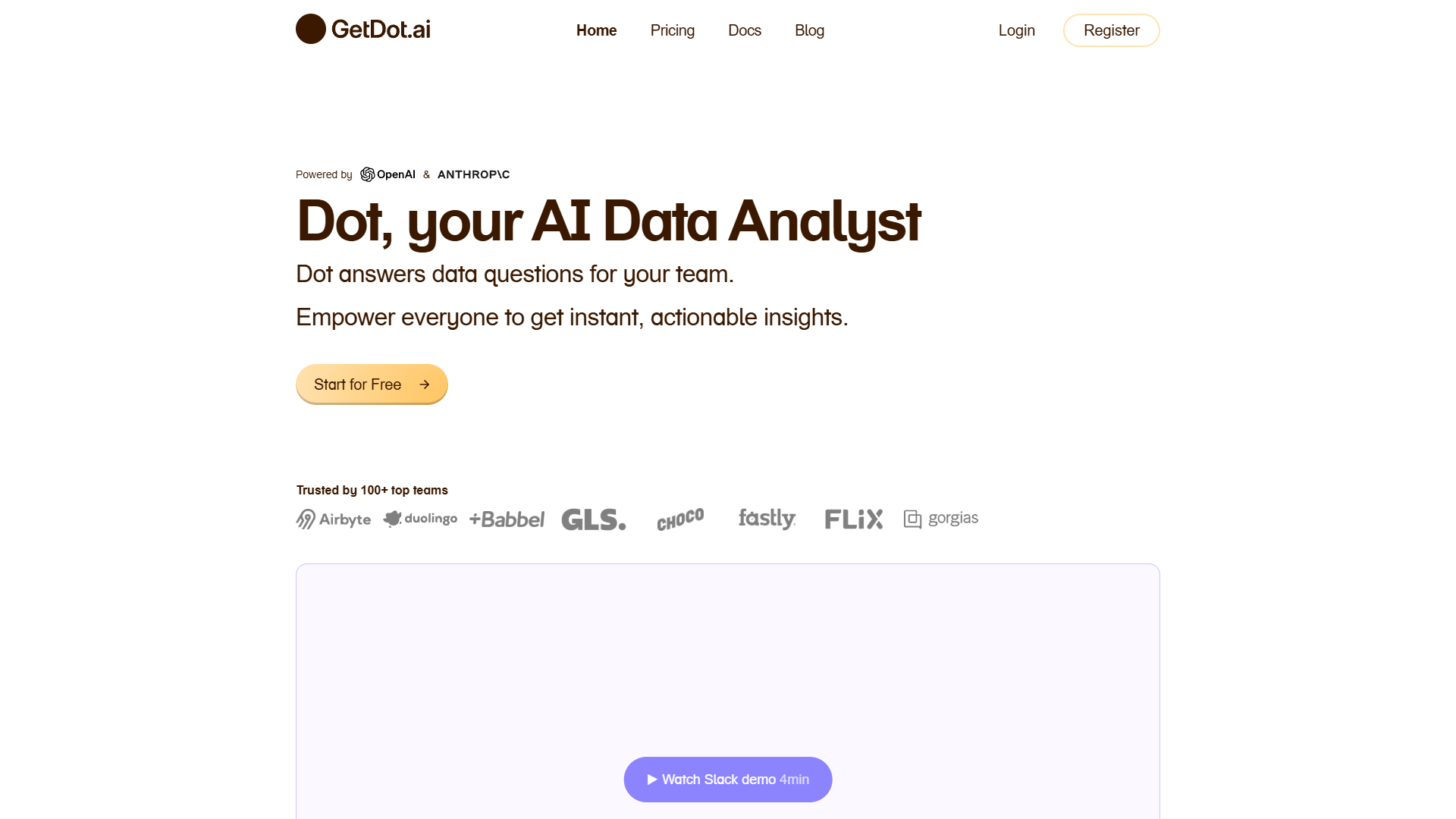 Dot — AI-аналитик данных Dot — AI-аналитик данных
