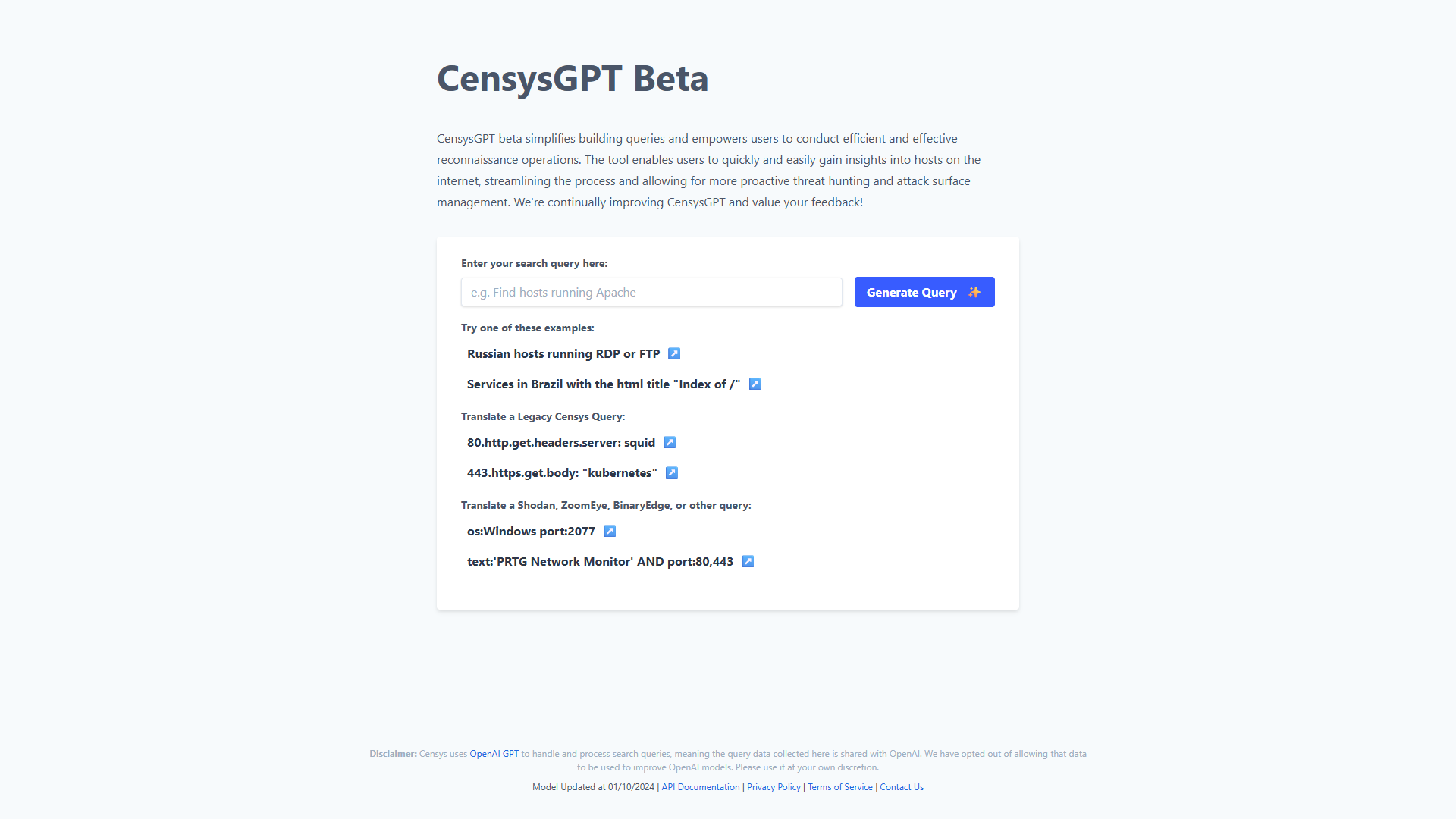 CensysGPT Beta CensysGPT Beta