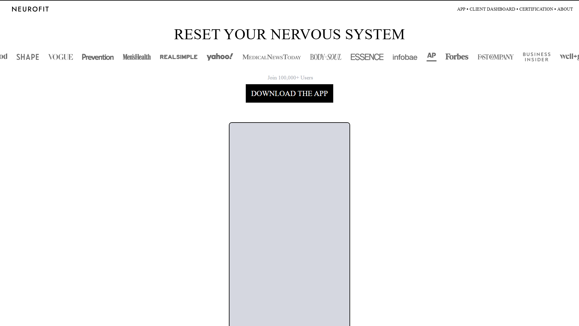 NEUROFIT App NEUROFIT App