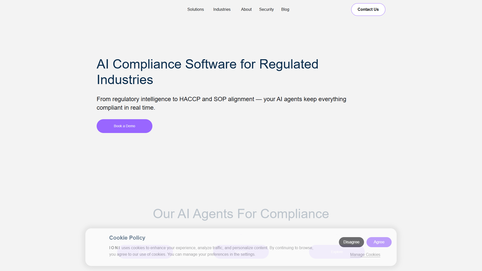 IONI — Compliance AI Agents IONI — Compliance AI Agents