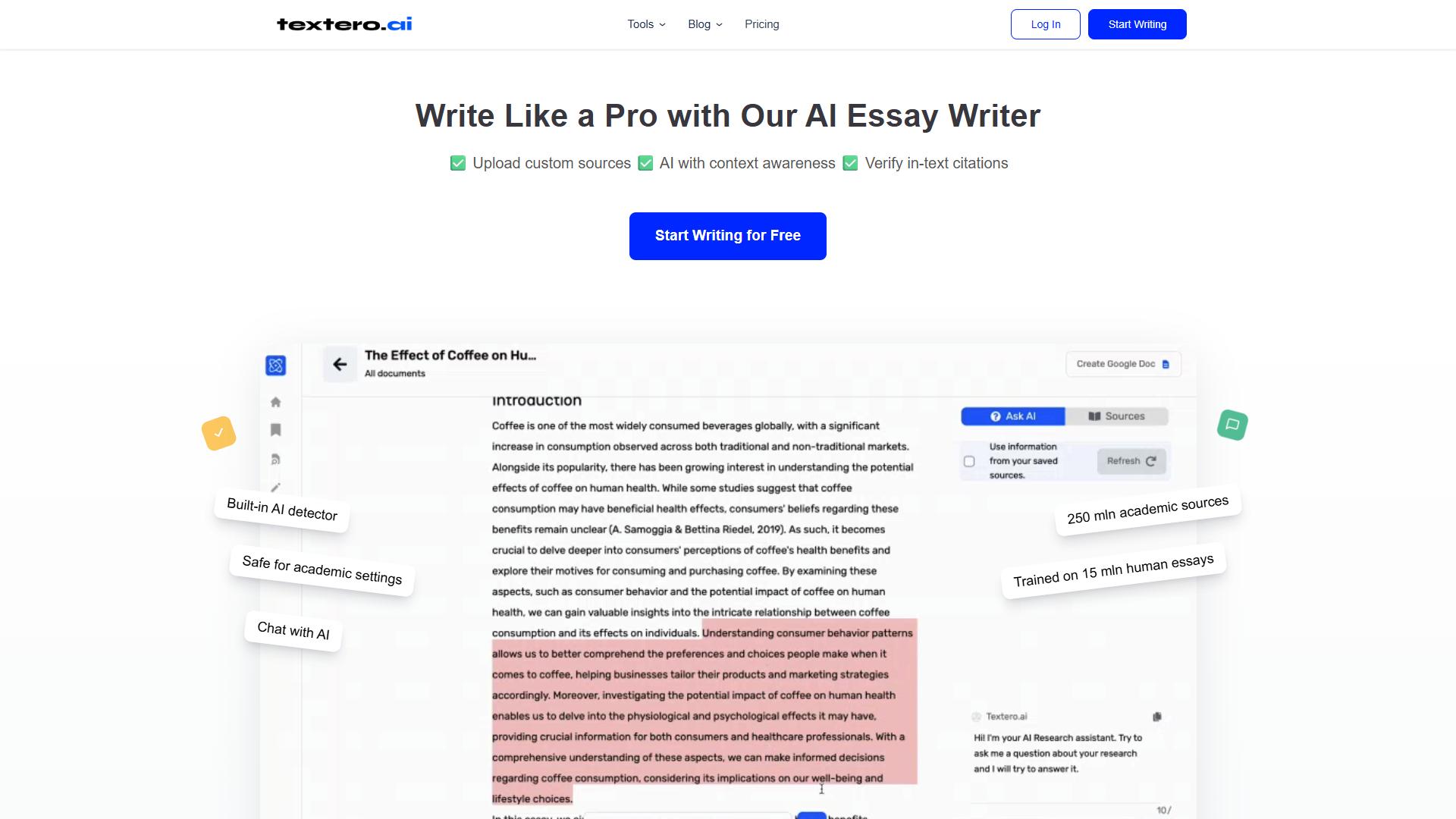 Textero AI Essay Writer Textero AI Essay Writer