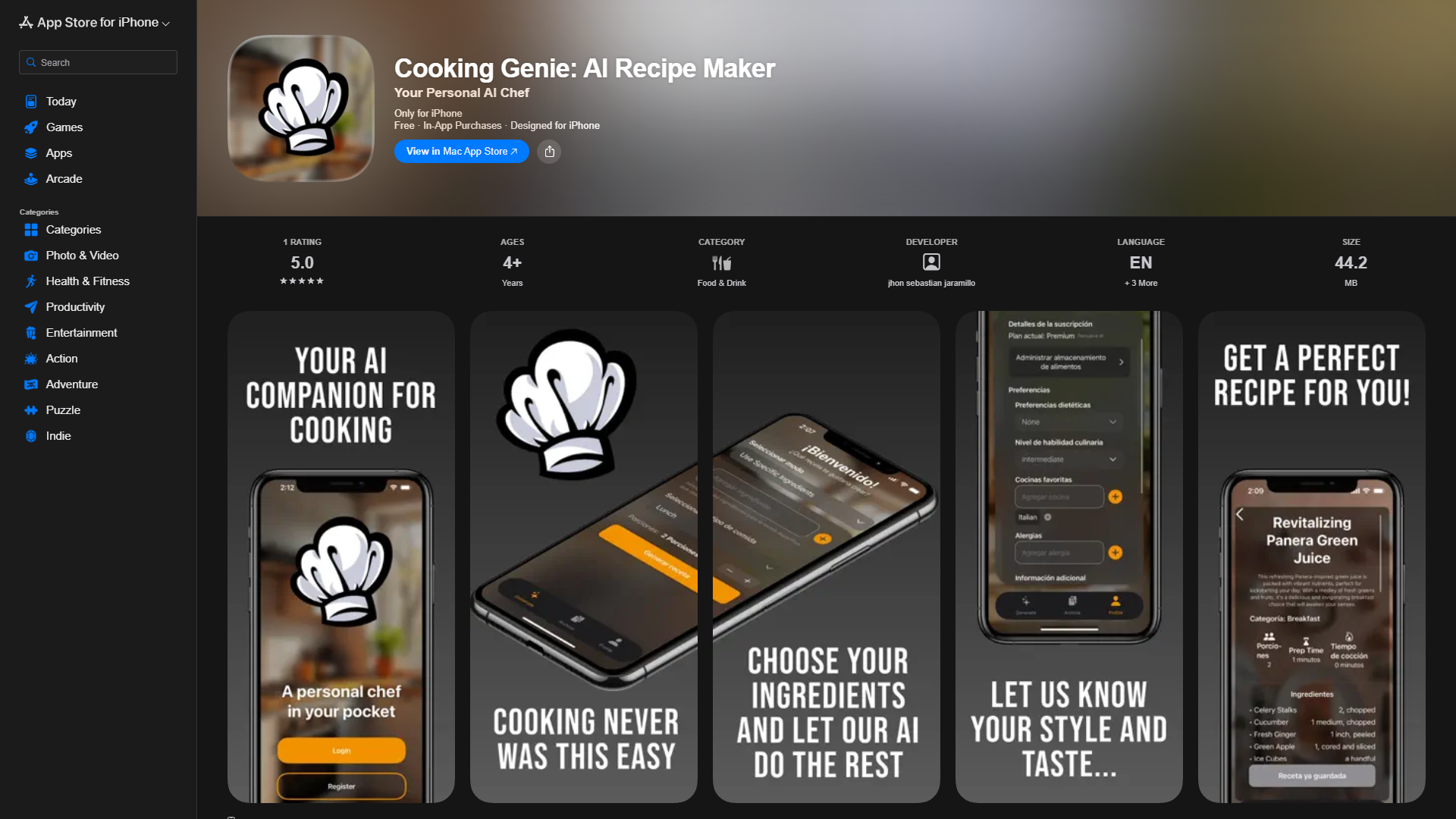 Cooking Genie: AI Recipe Maker Cooking Genie: AI Recipe Maker