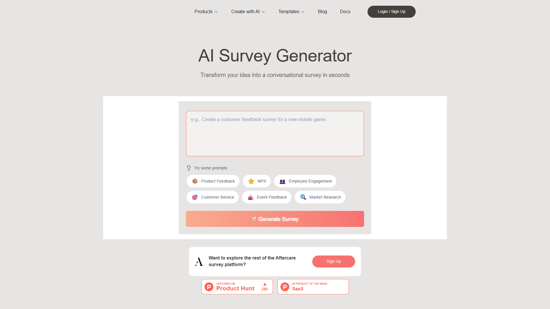AI Survey Generator AI Survey Generator