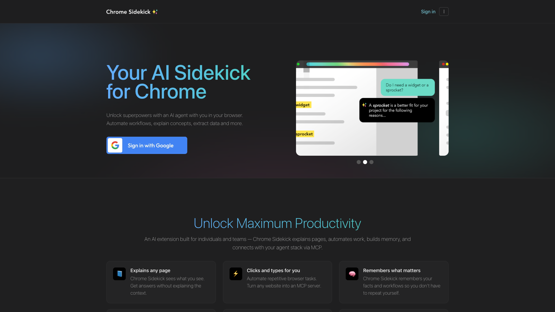 Chrome Sidekick Chrome Sidekick