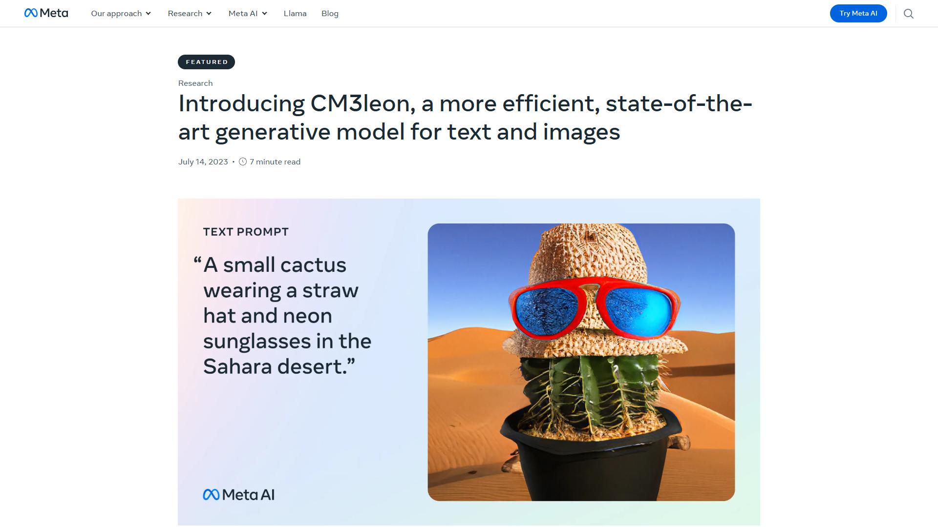 CM3leon by Meta CM3leon by Meta