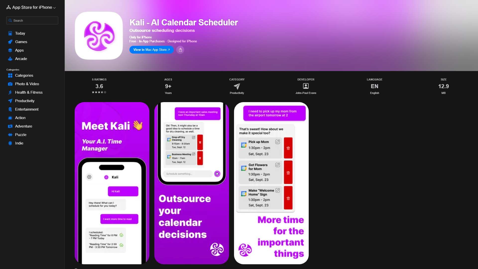 Kali — AI Calendar Scheduler Kali — AI Calendar Scheduler