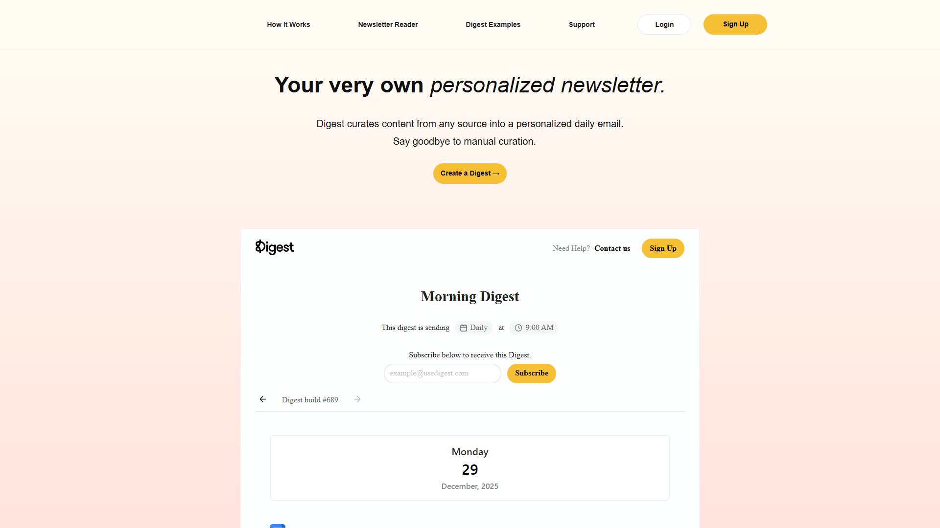 Digest — персонализированная email-рассылка Digest — персонализированная email-рассылка