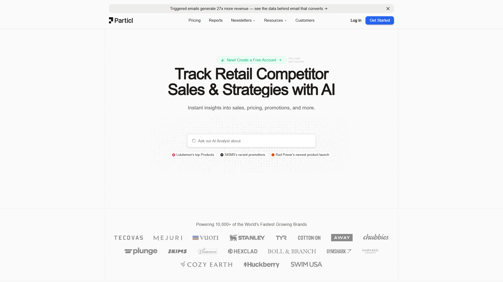Particl — Competitor Tracking Platform Particl — Competitor Tracking Platform