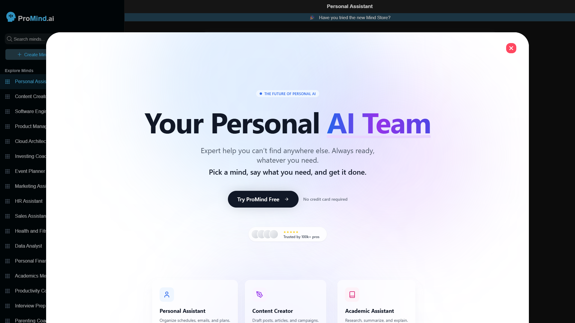 ProMind AI Personal Assistant ProMind AI Personal Assistant