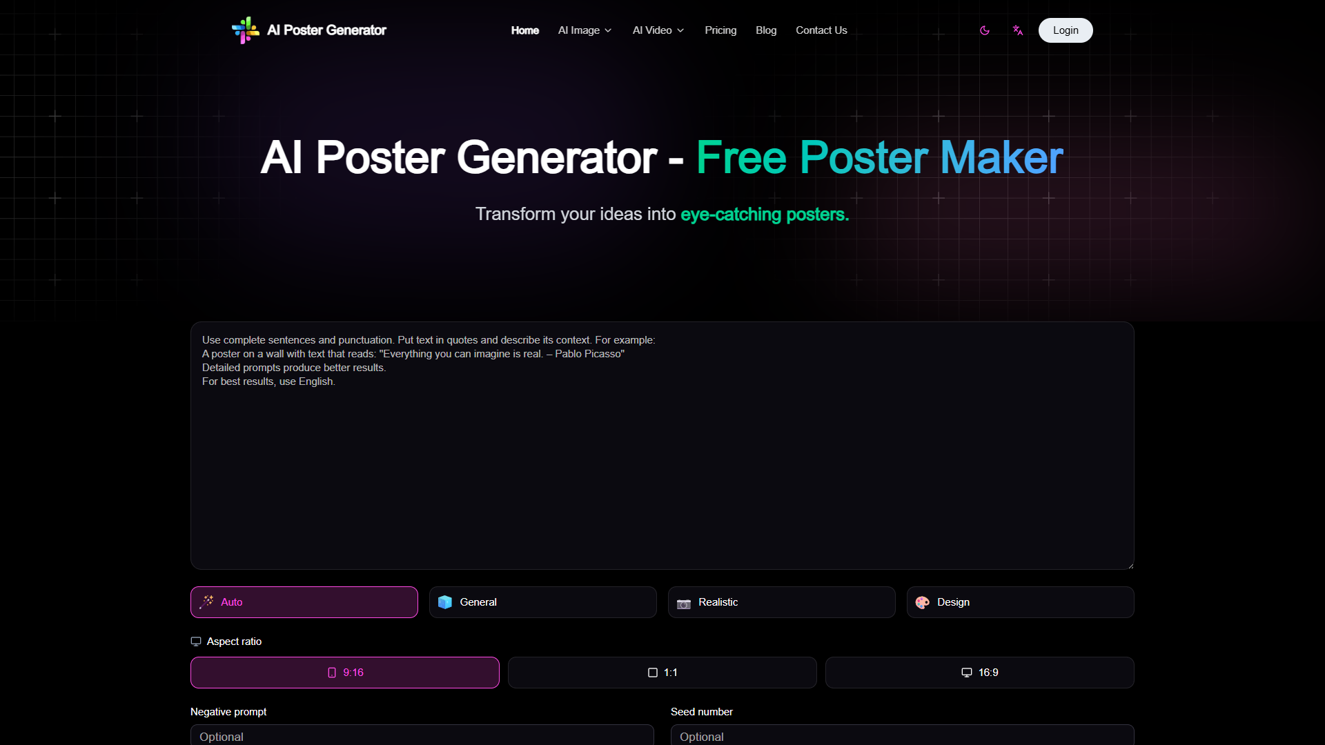 AI Poster Generator AI Poster Generator