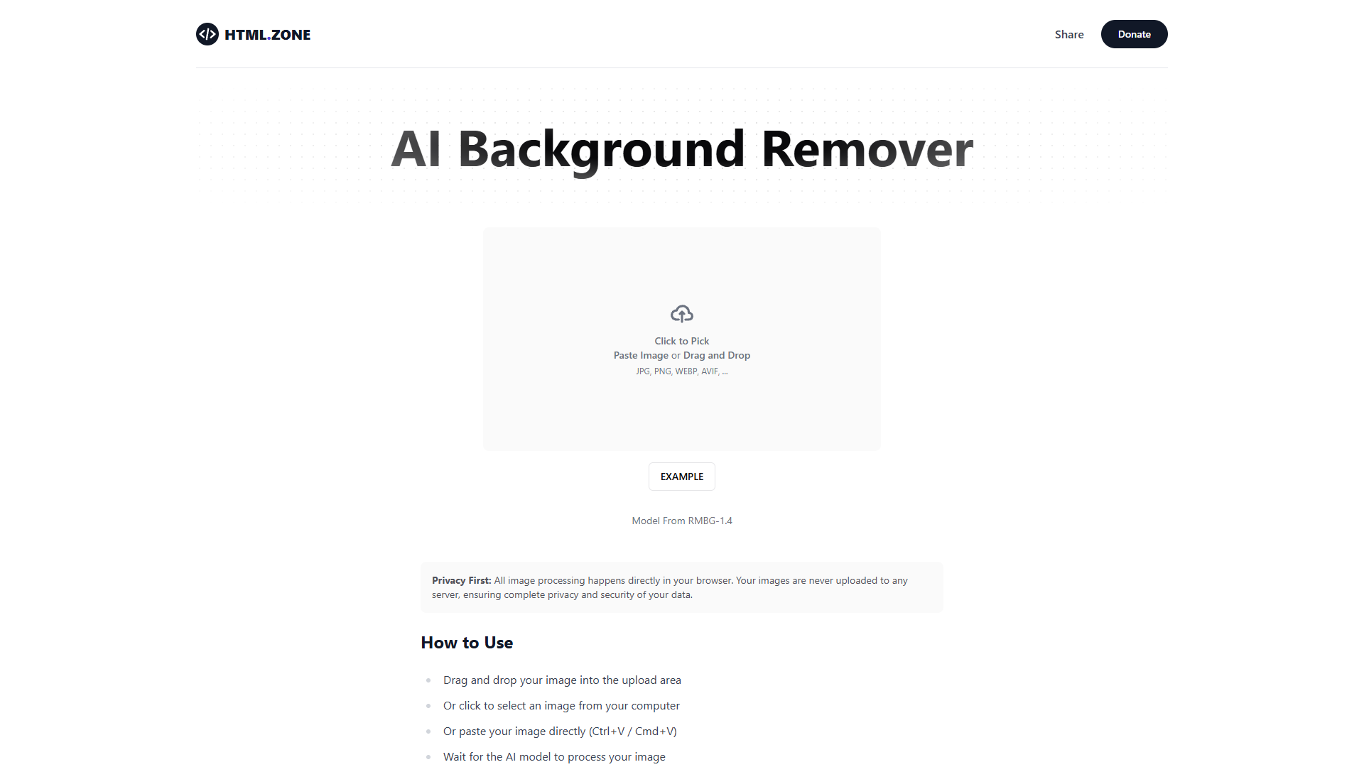 HTML.ZONE AI Background Remover HTML.ZONE AI Background Remover