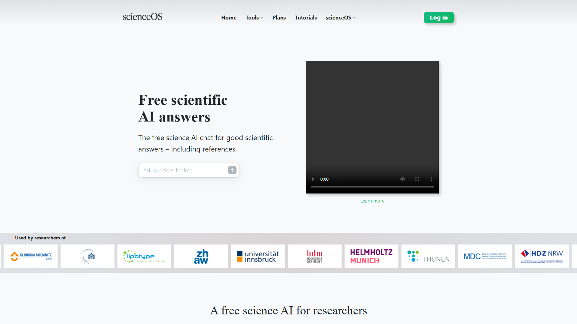 scienceOS Science AI Chat scienceOS Science AI Chat