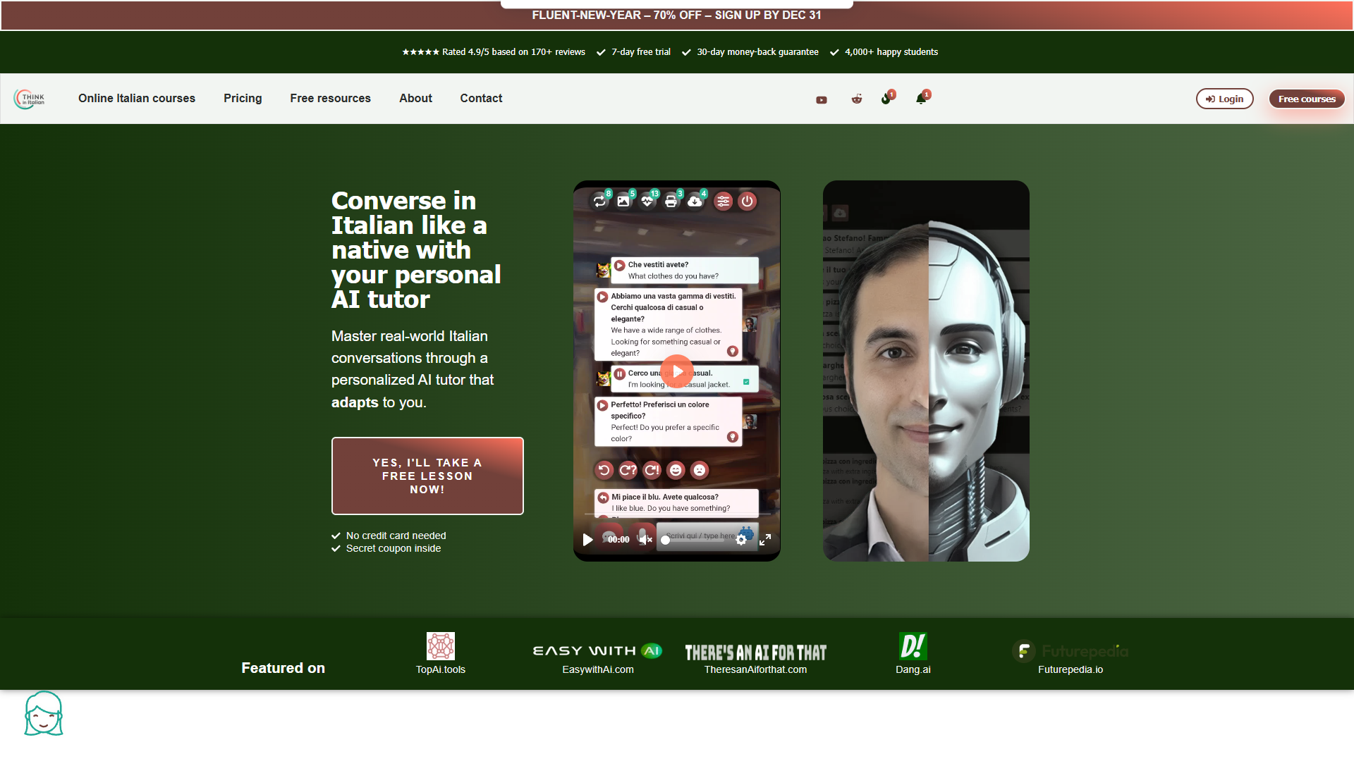 Italian Language AI Tutor Italian Language AI Tutor
