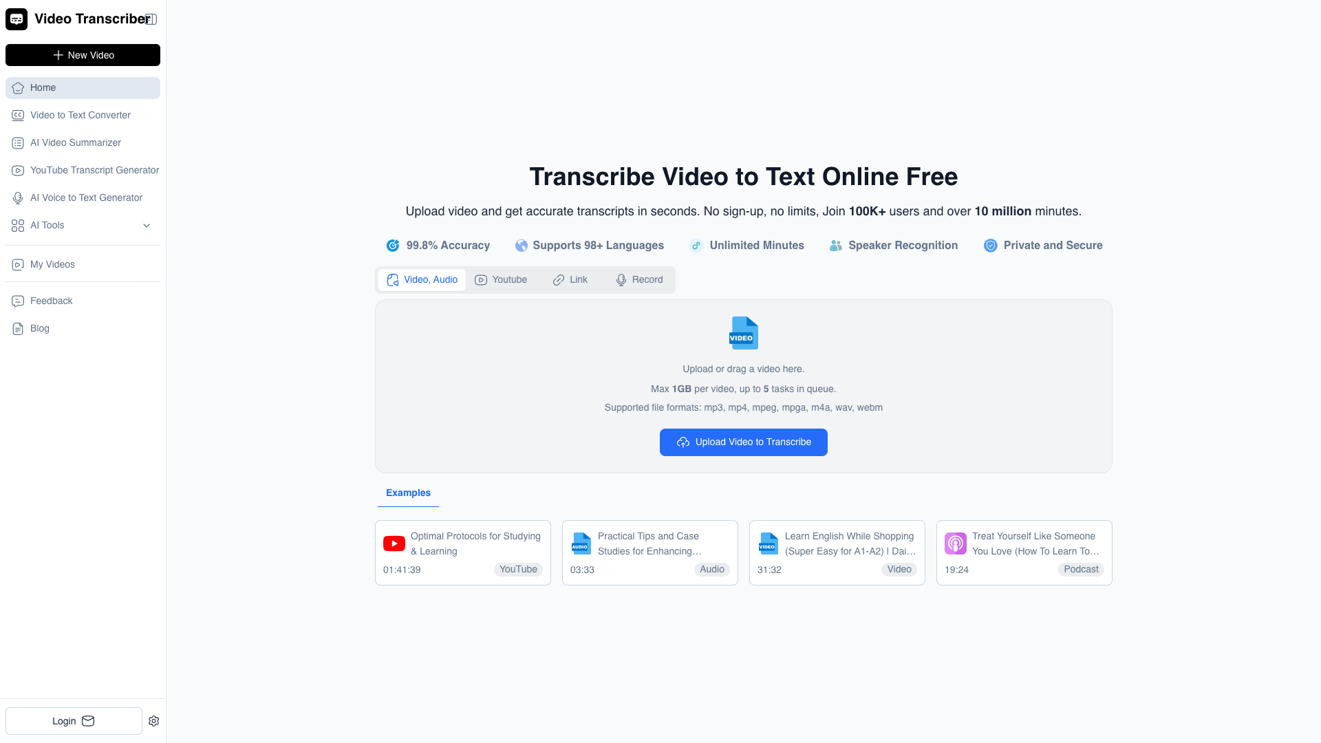Video Transcriber AI Video Transcriber AI